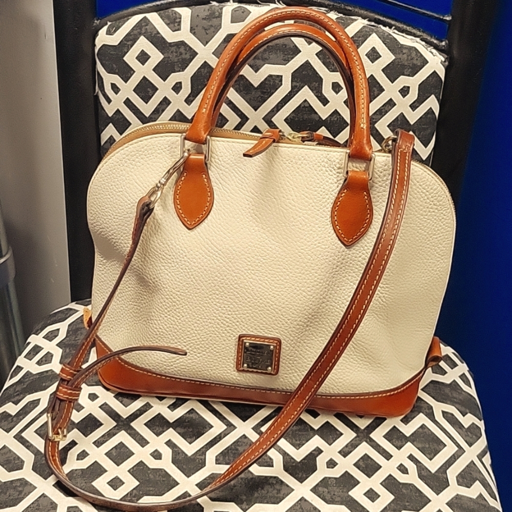 DOONEY & BOURKE PEBBLE LEATHER ZIP ZIP SATCHEL